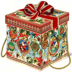 Сладкий новогодний подарок Куб Праздничный макси 1700 грамм элит